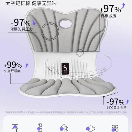 护腰部久办公室F979MS8T座椅腰靠靠坐垫工位人体工学腰支撑坐垫