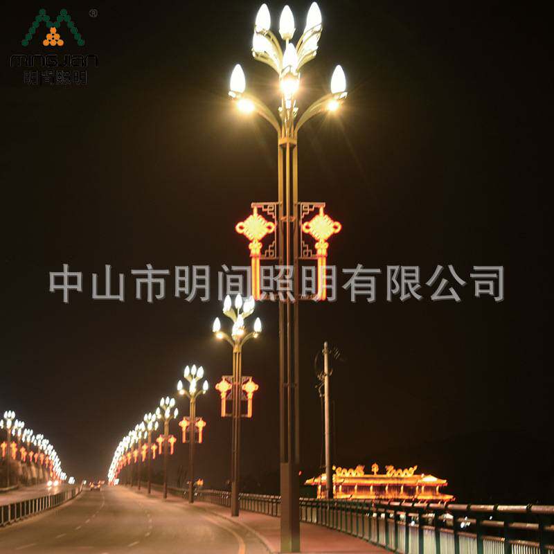 厂家直销城市景观广场主干道玉兰灯 6米8米系列led九火中华路灯