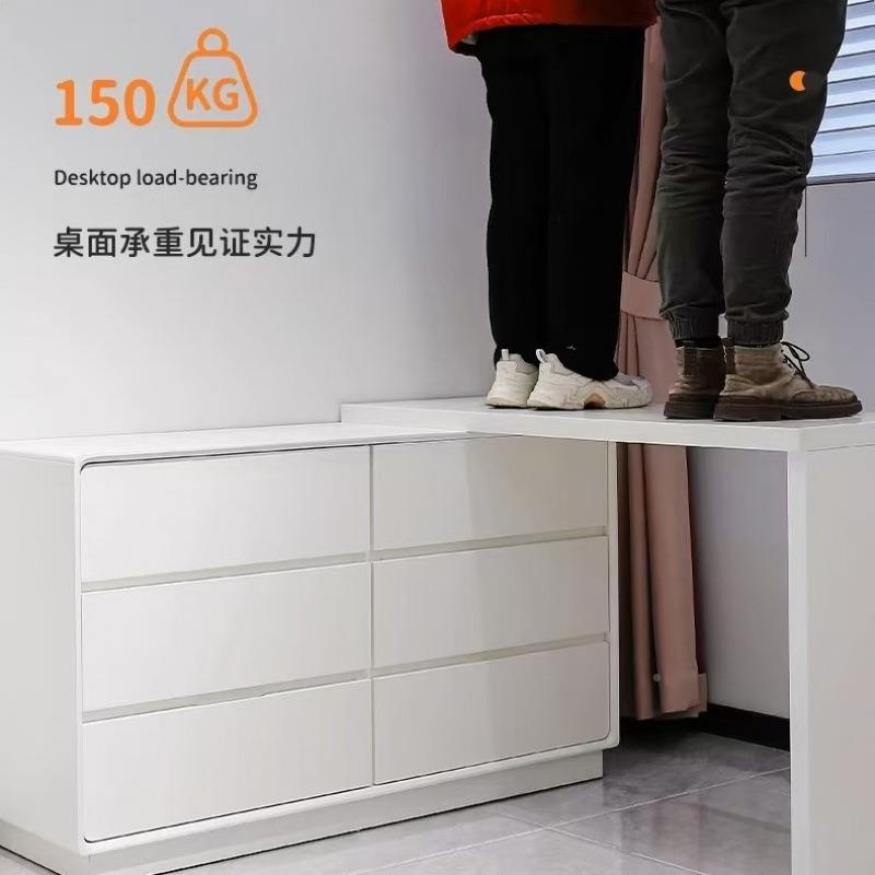 实木梳妆台轻柜奢奶一油风斗柜体纳收柜烤漆1256收纳家居小户型书