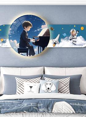 可爱温卡通儿房装饰画创意趣味女童孩孩房DK3-F13间馨卧室床头挂