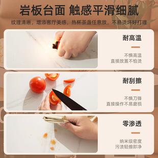 奶油风边几沙发柜带轮岩板小茶几客厅边家用H501长款简铁约艺置架