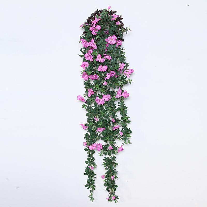 仿映吊山红壁挂花藤家居1.6米映饰紫藤假花花软装装挂墙真花绢花