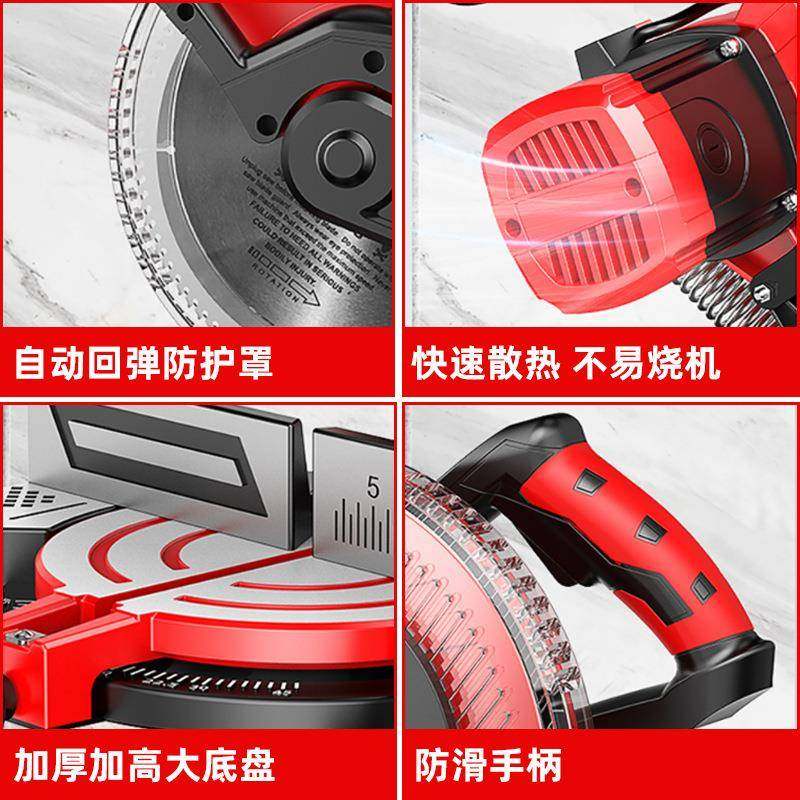 锯铝机10寸高精割度界铝机多功能型材10切机铝5材45切角°机2垒德