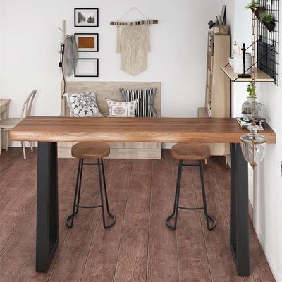 实台木吧台桌椅家用阳台靠墙长窄条桌子商用酒吧高脚673桌桌组合