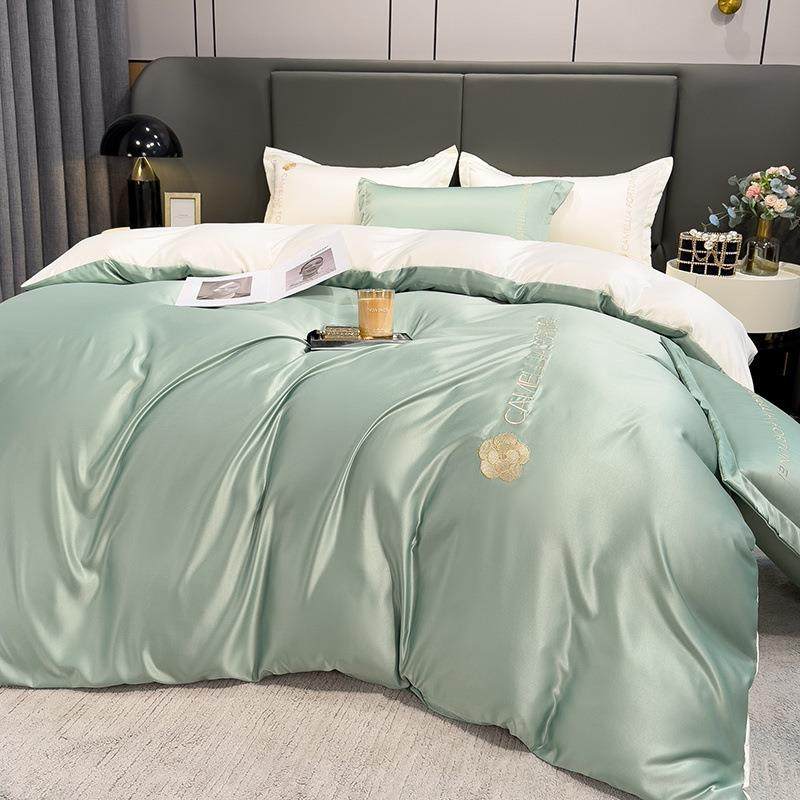 夏薄季冰丝四件套2025款凉感款新床599552单被套宿舍床上三件套可,床上用品,床品套件/四件套/多件套,淘宝优惠券,粉丝福利购,淘宝优惠卷