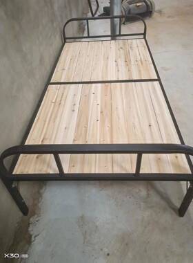 折两竹片折叠床工地叠床折折叠OHR床陪护折叠床简易便携单人床床