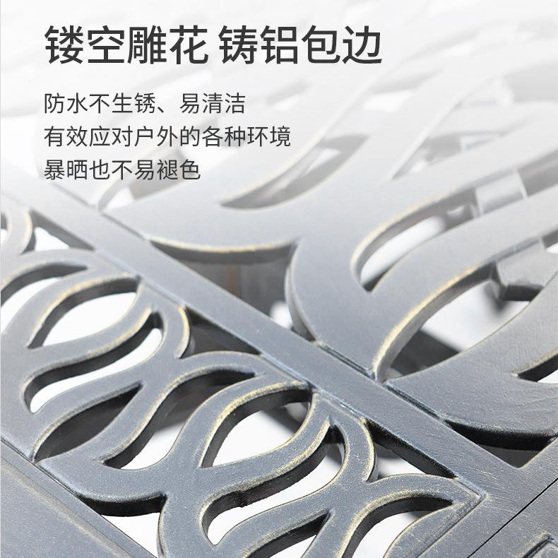 户外休闲桌椅花园庭院UTO铁艺茶防露水防锈花台餐园桌铸铝桌几椅