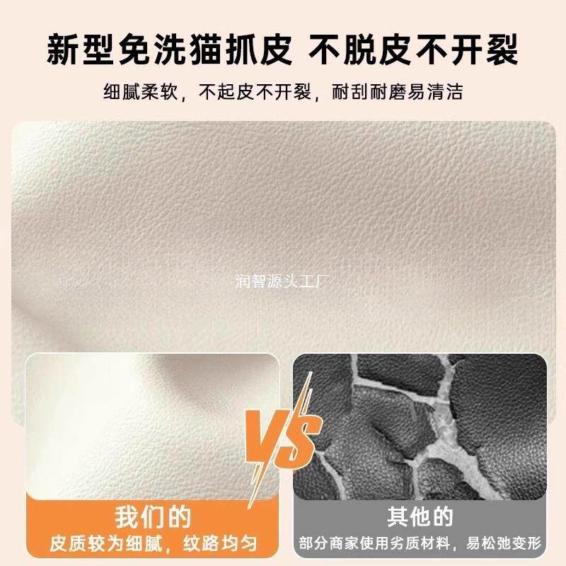 奶油奢实木床头柜小型收款纳BDA皮质简现约代新轻卧室家用可爱床