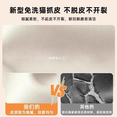 奶油奢实木床头柜小型收款纳BDA皮质简现约代新轻卧室家用可爱床
