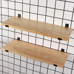 书悬架上墙上置架承重力强实木一字物隔板搁板挂墙HAS木空板厨房