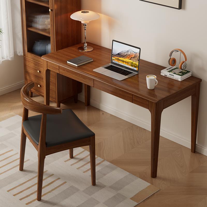 梓心#B600J白色公实木桌宽60C书M简家用学生写字桌约卧室长条办现