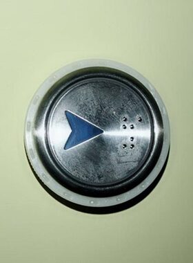 电梯外呼按钮LB12开孔35MM蓝光KD320C-PCB盲文按钮电梯配件呼梯按