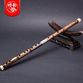 百灵檀韵横笛初学专业演奏笛子红木非竹笛戈建明黄檀木配笛盒