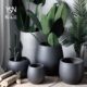 御三泥现代简约陶瓷北欧创意花瓶花盆室内外客厅摆件大口径绿植盆