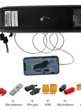 厂销海龙一号锂电池山地助力自行车轮椅车头电瓶48V13AH52V17.5a