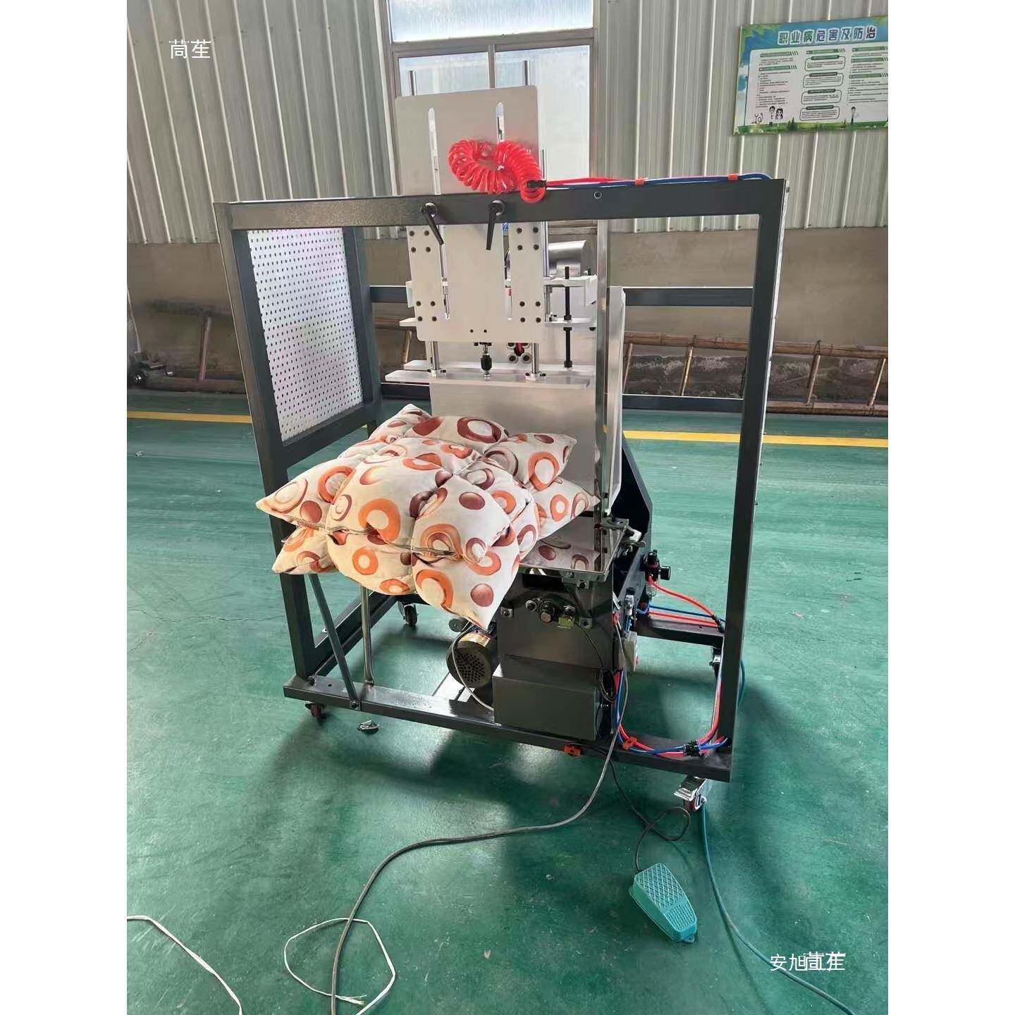 棉衣结束带打包机气动加压力紧缩打捆扎机塑料草绳棉服装捆绑机