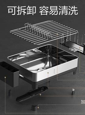 34不钢厨房碗收纳架碗盘水锈槽沥水碟架家ltao71360用轻奢放碗汲