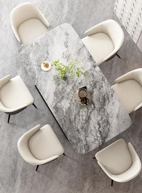 L7微晶晶石餐桌玉晶彩晶大奢理岩轻奢餐桌椅家用石天晶石餐桌石然