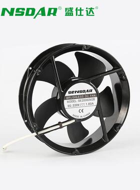 厂圆2形EC22060工业散热风扇20风V大风量静音75566轴流机0-10V家调速