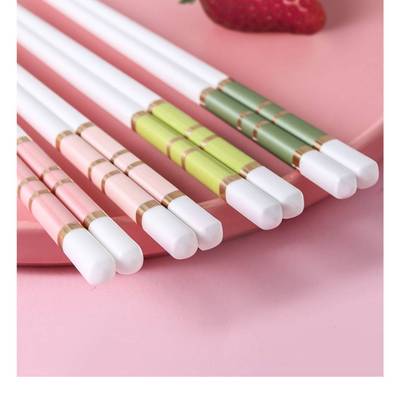 景德镇陶瓷筷子家用高档轻奢一人一筷防滑防霉白骨瓷10双送礼佳品