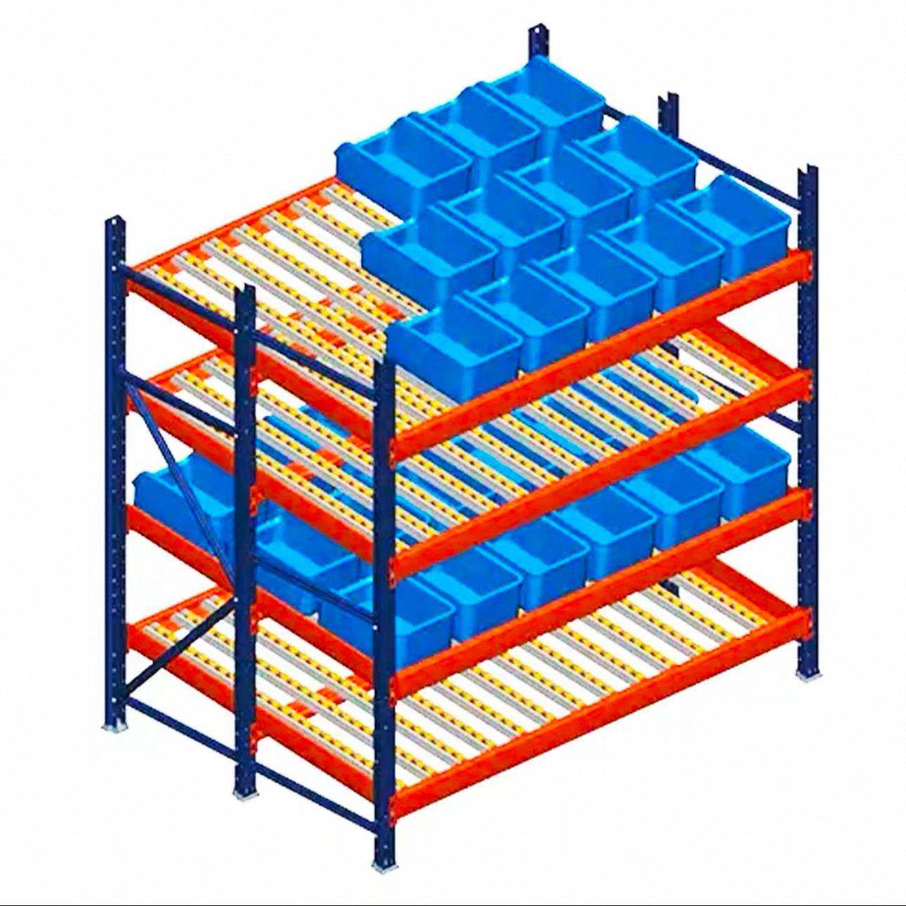 流条货架车间分拣先先进出滑道滚轮线棒式重架型滚筒利835货定制