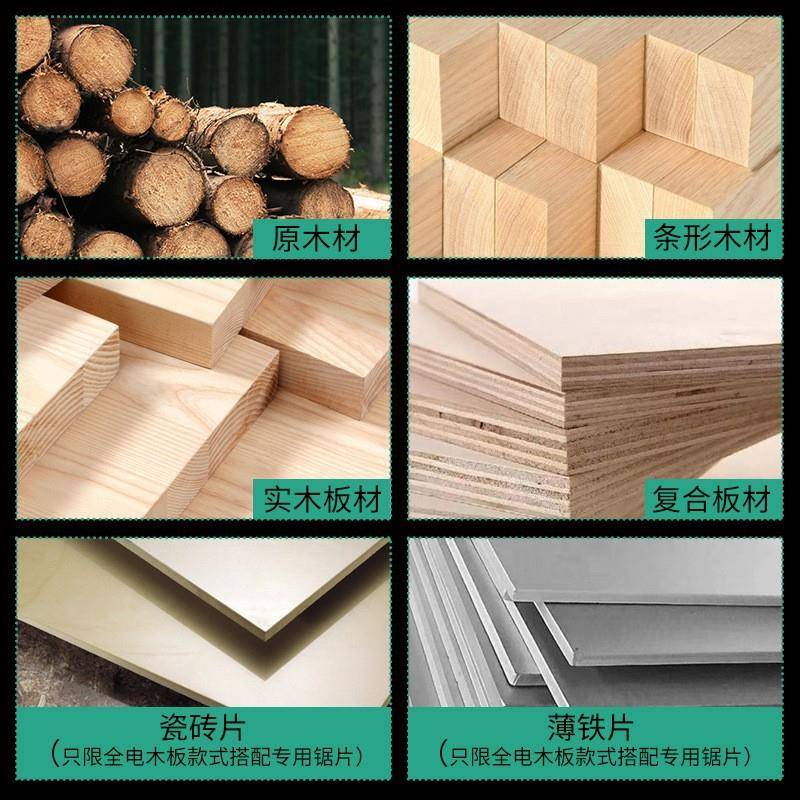 木工台锯三相级业推台锯3KW4K圆W盘锯台式锯1家用柴锯靠山工作工