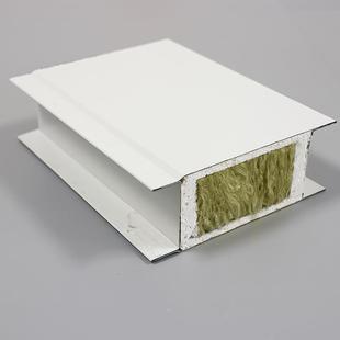 手保岩棉彩钢10板单玻镁板厂房隔墙防火工洁净板50mm化温板夹芯净