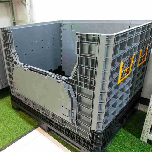塑料折叠卡板箱大型周转箱物流箱立体库工业商用重货中转箱托盘箱
