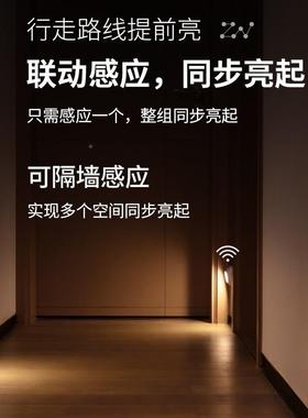 智小夜灯人充体28711感应灯能联动应电壁灯感地脚灯楼梯免布线
