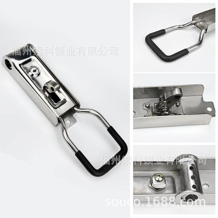 大型货柜车厢304不锈钢把手锁连杆式天地式货柜冷冻冷藏库门锁