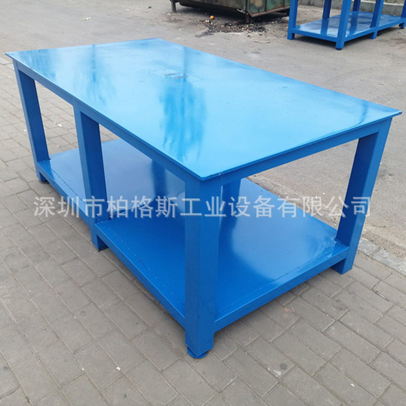 机床维修重型两工位四工位钳工台钳工桌钢板工作台铁板工作桌
