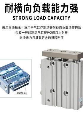 带导杆三杆三轴缸MGPM12/16/20-1-25-32-气30/40697/050/75