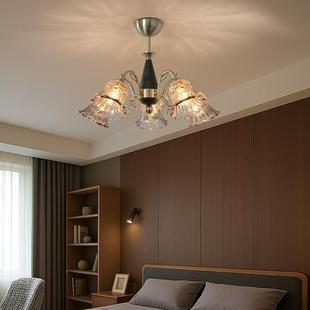 新款法式中客灯厅灯美拉德复古吊灯古卧室吊复611吊古美式餐厅玻