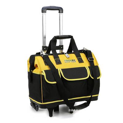 带轮工具包大号拉杆轮加帆布厚多功能大容量耐磨VJT维修电工工具