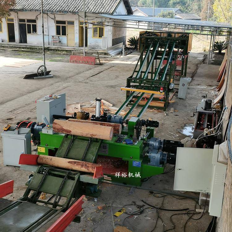数控无卡旋切机液压找圆机全自动接皮机木材断木锯木轴剥皮机