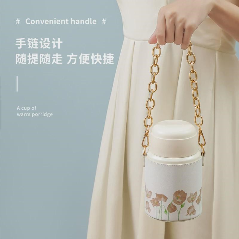 316不锈钢真空焖m烧杯上班族带勺子煮粥神器便携式大容量保温饭盒