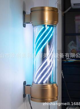 美发转灯le理发店户外KYBd新古挂墙防水大款炫彩挂壁发复廊标志灯