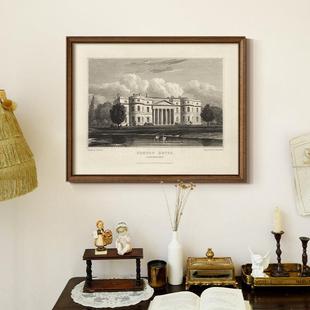 法式厅复古欧堡式城庄园挂画美式古风客al202504卧室走廊书房中建