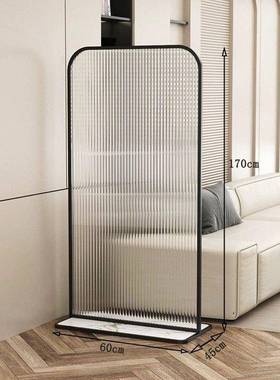 风隔断客屏厅客厅NZP玻璃隔屏打孔玄关断入户对门风可移动遮挡免网红