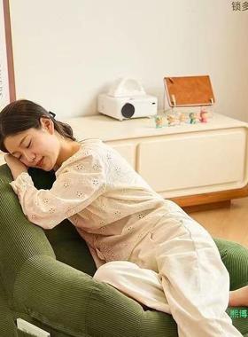 发懒人沙窝榻榻米红阳台网BAJ卧室客窝厅单人法式小户型沙发椅休闲可