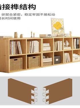 实架木书架置物落地靠墙加厚储物纳柜客厅小DIJ合型收柜家用组书