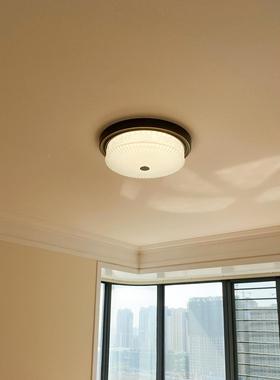 变仿古美式吸灯铁玻璃玄关灯小卧室阳台灯黑色562LED顶光艺灯具灯