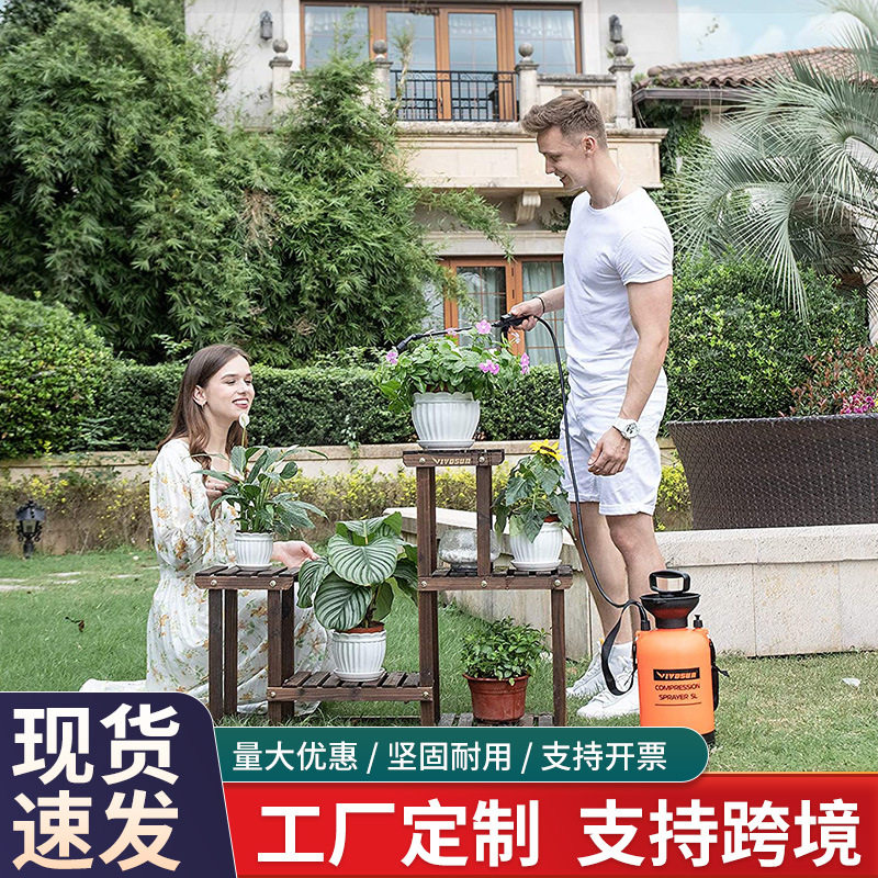 室内花架客厅多肉绿萝植物架多层落地盆景架置物架木质地面花盆架