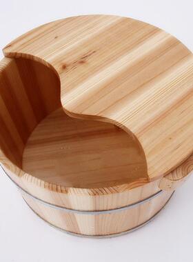 杉木桶足浴桶泡脚木桶盖OVZ洗脚木足疗桶洗脚盆选带按摩粒带子