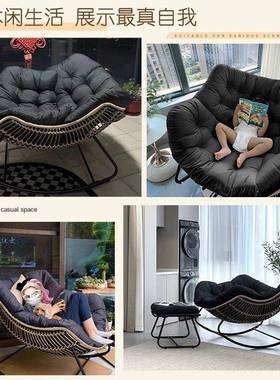 摇椅用摇摇椅躺椅大款人阳台家休闲椅可躺可窝窝椅睡懒人OTX2025新L^