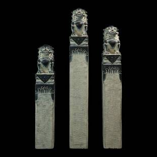 中式庭院仿古拴马桩狮子花园造景布置栓马柱落地摆件室内玄关茶室