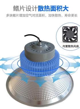 le鳍d片工矿灯工厂30534车间仓库球场厅超市天棚吊灯厂房灯2展00W