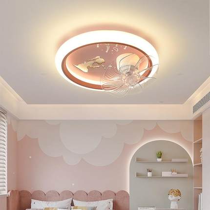 新儿童416创意卡通摇头风扇卧室吸顶灯男孩全女款孩房光护谱眼LED