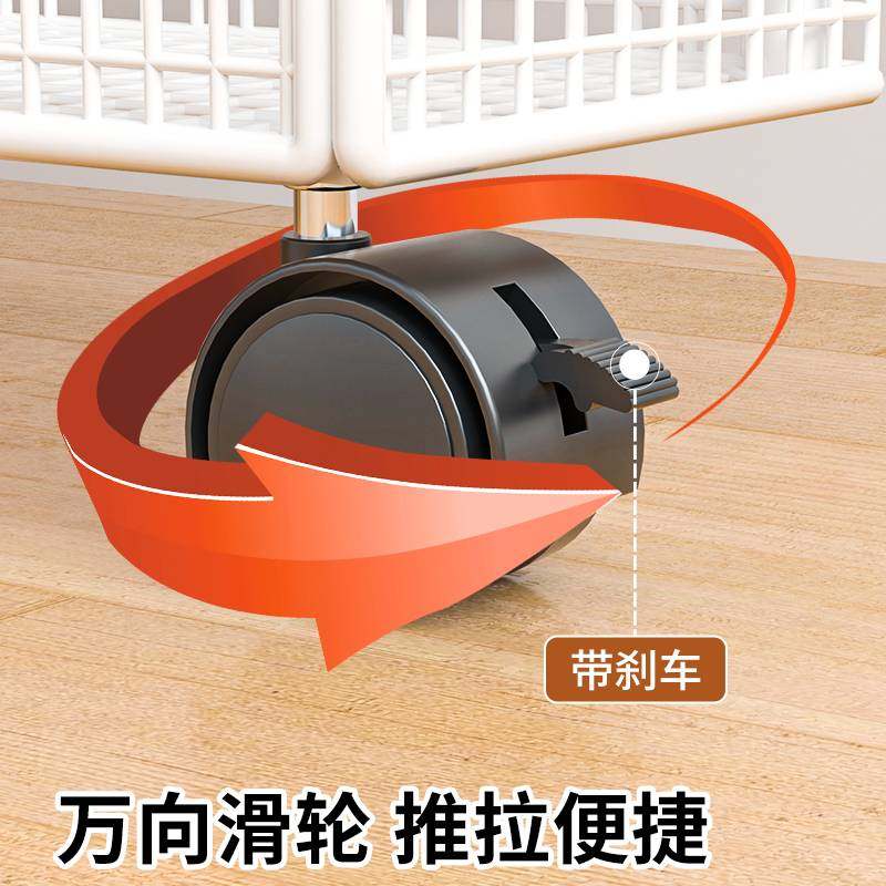 门后卫生间夹缝收纳柜极窄置物架浴室缝隙窄柜落地带轮收之满