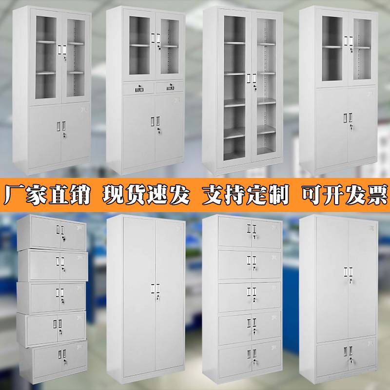 铁皮柜钢制文件柜拆装更衣柜资料收纳柜凭证柜套色窄边柜办公储物